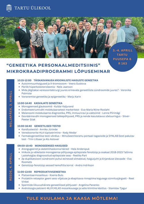 Lõpuseminari ajakava